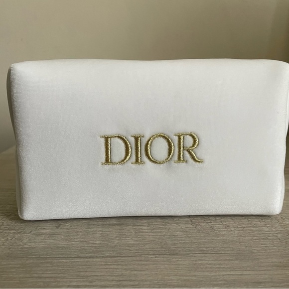 Authentic Dior White and Gold Cosmetic Bag. New. Comes with box. - Picture 2 of 8